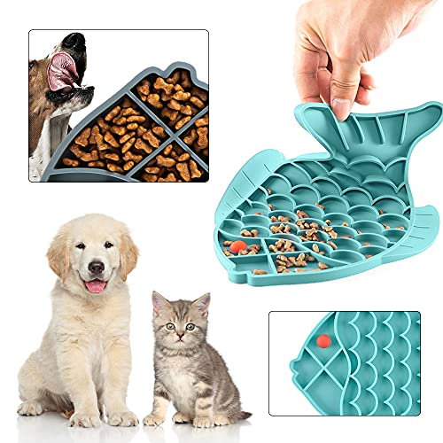 CJBIN Comedero Perro Antivoracidad, Comedero de Perros para Ralentizar la Comida, Antideslizante Cuenco Gato, Comedero Perros Lento, para Perros y Gatos Pequeños, Medianos