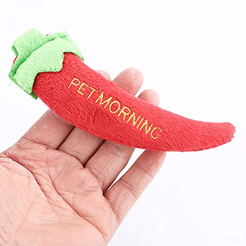 CJFael Juguetes Interactivos para Mascotas, Felpa Suave De Zanahoria con Forma De Berenjena Catnip Molar Bite Chew Toy para Mascotas Gatos Gatito Chile*