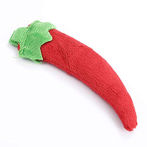 CJFael Juguetes Interactivos para Mascotas, Felpa Suave De Zanahoria con Forma De Berenjena Catnip Molar Bite Chew Toy para Mascotas Gatos Gatito Chile*