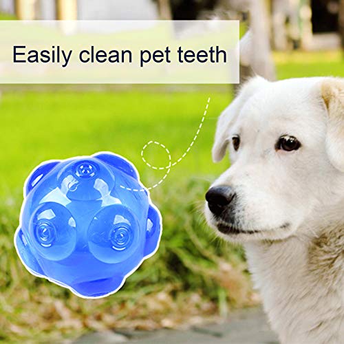 CJFael Juguetes Interactivos para Masticar, Suministros para Mascotas, Perro, Cachorro, TPE, Bola Resistente A Las Mordeduras, Sonda, Limpieza De Dientes, Juguete Interactivo para Masticar Amarillo