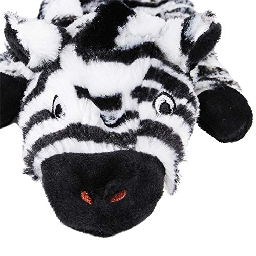 CJFael Juguetes Interactivos para Masticar, Suministros para Mascotas, Perros, Cachorros, Muñeco De Peluche, Cebra, Leche, Forma De Vaca, Sonido, Juego, Morder, Masticar, Juguete Lobo Gris