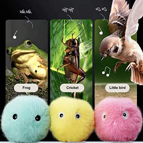 CJMING Juguete de peluche de bola interactiva para gatos, bola de hierba gatera, juguete de peluche para gato, bola de gravedad, juguete de peluche para gato, juguete de peluche inteligente
