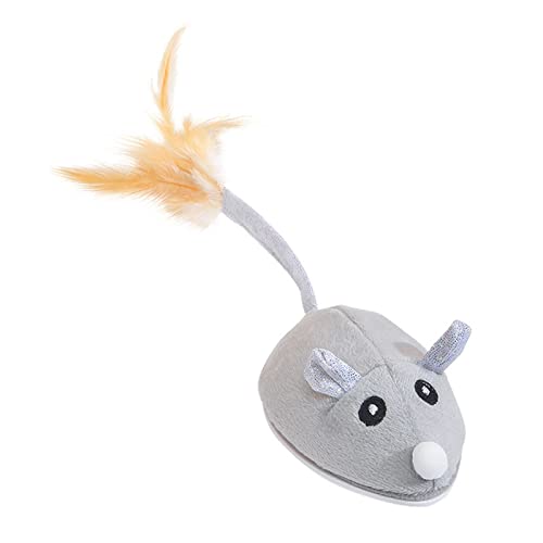 Clenp uguetes de ratón de Gato en Movimiento, Juguetes de Gato para Gatos de Interior para Adultos con Ratones de Carga USB electrónicos con Cola Peluda, Juguetes para Gatitos para Ejercicio de INT