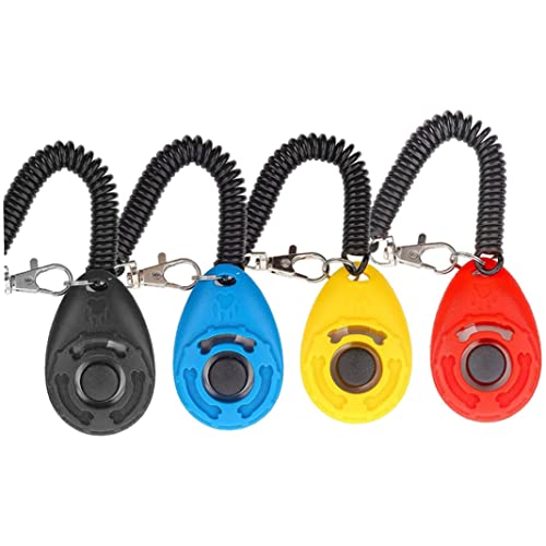 Clicker Clicker Pet Entrenamiento De Mascotas Herramienta De Entrenamiento De Comportamiento De Sonido con Correa De Muneca para Perro Gato Caballo Azul Silbidos De Perro
