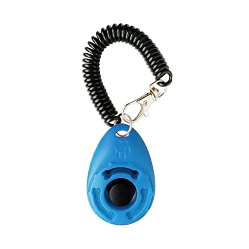 Clicker Clicker Pet Entrenamiento De Mascotas Herramienta De Entrenamiento De Comportamiento De Sonido con Correa De Muneca para Perro Gato Caballo Azul Silbidos De Perro