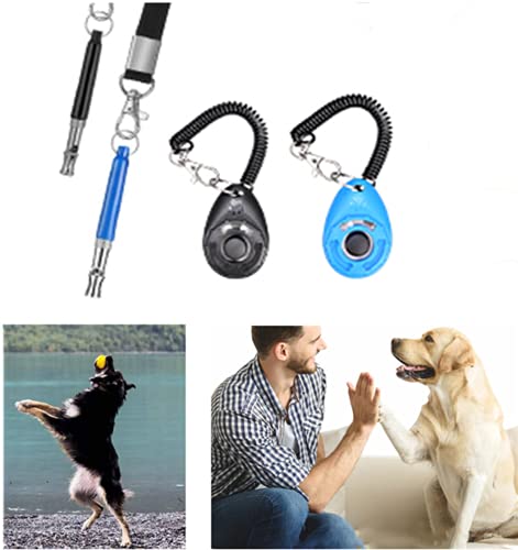 Clicker para Adiestramiento Perro , 6 paquetes adiestramiento perros accesorios silbato perro con cordón caballo animal doméstico ,ideal para el entrenamiento de cachorros de mascotas.