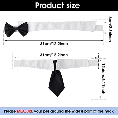 cobee Collar de esmoquin ajustable para perros y gatos, pajarita de boda, pajarita formal para cachorros, corbata, cuello de esmoquin, disfraz para mascotas, corbata, cachorro, gatito, boda