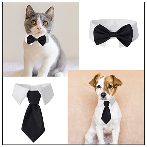 cobee Collar de esmoquin ajustable para perros y gatos, pajarita de boda, pajarita formal para cachorros, corbata, cuello de esmoquin, disfraz para mascotas, corbata, cachorro, gatito, boda