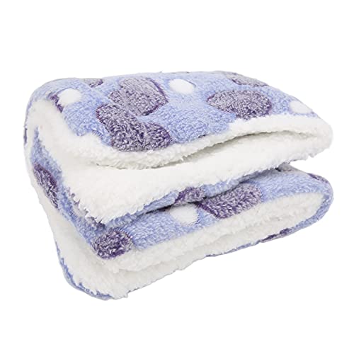 Cojín de Lana Caliente para Mascotas, Cama de Hámster Suave Fácil de Limpiar para Colchón Cálido de Invierno(S, Amor Morado)