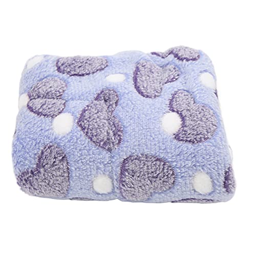 Cojín de Lana Caliente para Mascotas, Cama de Hámster Suave Fácil de Limpiar para Colchón Cálido de Invierno(S, Amor Morado)