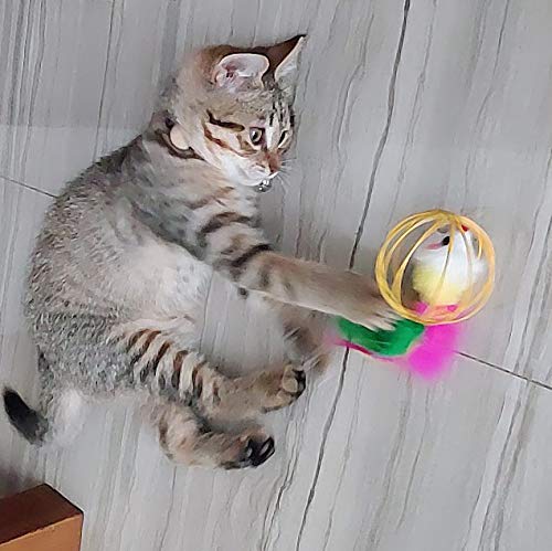 COJJ Juguetes para Gatos, ratón, Juguetes para Gatos, Juguetes para Gatos, Auto-Hey, Gatos, Gatitos, Ratones pequeños, artículos para Mascotas, Juguetes para Gatos, 3 Colores aleatorios