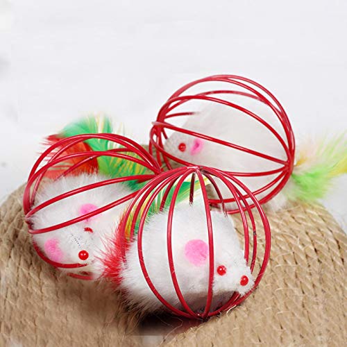 COJJ Juguetes para Gatos, ratón, Juguetes para Gatos, Juguetes para Gatos, Auto-Hey, Gatos, Gatitos, Ratones pequeños, artículos para Mascotas, Juguetes para Gatos, 3 Colores aleatorios