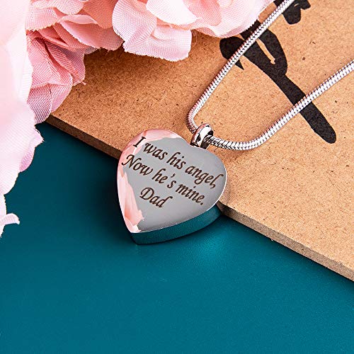 Colgante personalizado para cenizas de cremación con foto personalizada grabado nombre fecha conmemorativa recuerdo en forma de corazón collar urna para mascotas,