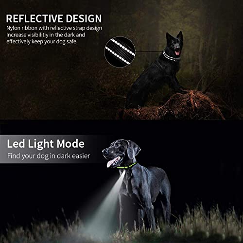 Collar de Adiestramiento para Perros con Control Remoto de 1000m, Collar Antiladridos Recargable con Vibración y Sonido