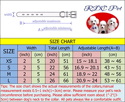 Collar de Perro Collares de Cuero Acolchados Lujosos con Tachuelas Afiladas para Perros Medianos Grandes Collar 5cm de Ancho Anti Mordiscos L,Rd-PT