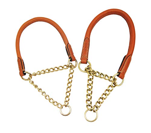 Collar de perro con estrangulador de piel fina curtidería - Londres