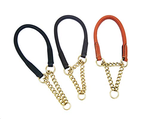 Collar de perro con estrangulador de piel fina curtidería - Londres