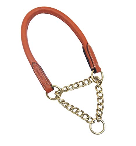 Collar de perro con estrangulador de piel fina curtidería - Londres