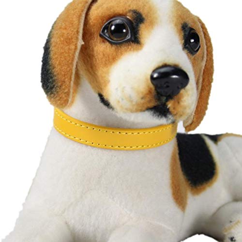 Collar de Perro de Cuero para Mascotas, Collares de Colores Suaves para Perros pequeños, medianos y Gatos, Correa para el Cuello, Collar Ajustable