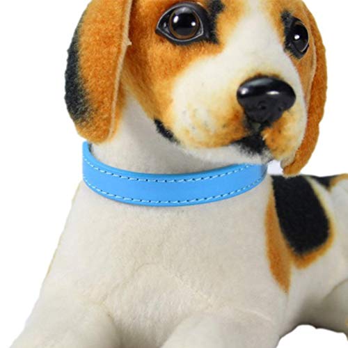 Collar de Perro de Cuero para Mascotas, Collares de Colores Suaves para Perros pequeños, medianos y Gatos, Correa para el Cuello, Collar Ajustable