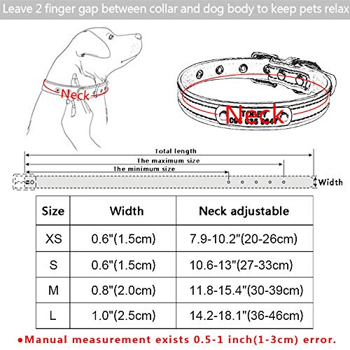 Collar de Perro Personalizado de Cuero con Diamantes de imitación Bling Charms Mascotas Perros Gato, Azul, XS 20,26cm
