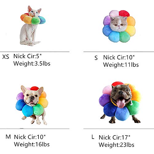 Collar de recuperación ajustable de ccypet Pet – Recuperación de cono de mascotas curación de heridas, borde suave protector para mascotas/gatito/gatos/perros pequeños