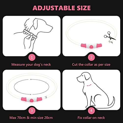 Collar Luminoso Perro, SerDa-Run Collar Perro, Collar Led Perro Recargable Tamaño Ajustable para Perros Pequeños Medianos Y Grandes Collar Perro Luminoso con Tres Modos Mantener A Su Perro Seguro