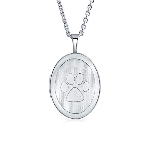 Collar Medallón Oval De Plata Que Contiene Fotos De Perros Gatos Grabado Con Impresión Huya De Perro Cadena Para Mujer