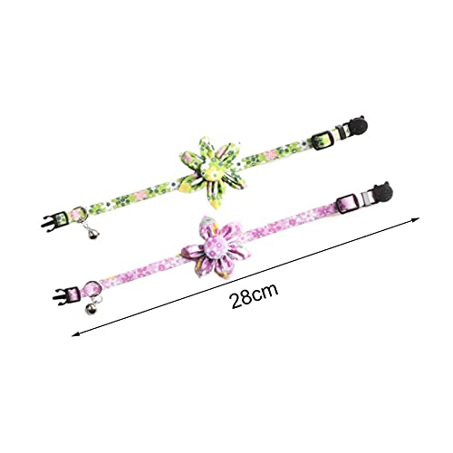 Collar para mascotas extraíble color vibrante accesorio para mascotas al aire libre caminar correr collar de gato con girasol para decoración collar suave para mascotas púrpura