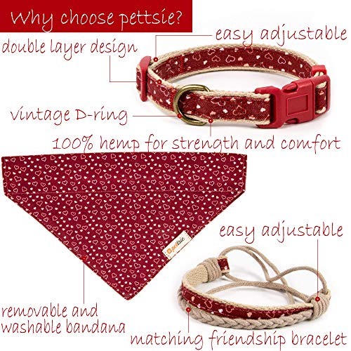 Collar para perros con bandana y brazalete de amistad marca Pettsie