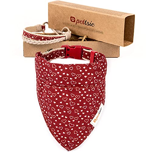Collar para perros con bandana y brazalete de amistad marca Pettsie