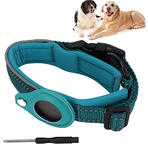 Collar Reflectante para Perros, Ajustable, Suave, de Neopreno, Acolchado, Transpirable, de Nailon, para Mascotas, con Destornillador, para Perros Pequeños, Medianos, Grandes, 4 Tamaños(XL)
