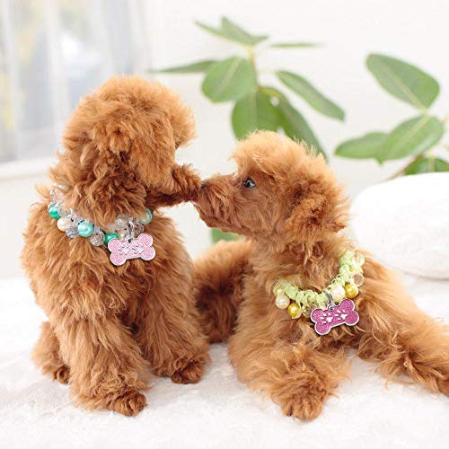 Collares personalizados para perros y gatos Arneses Hoja para perros sin etiquetas Collar grabado con identificación personalizada para el nombre del perro Teléfono Productos para mascotas-Azul