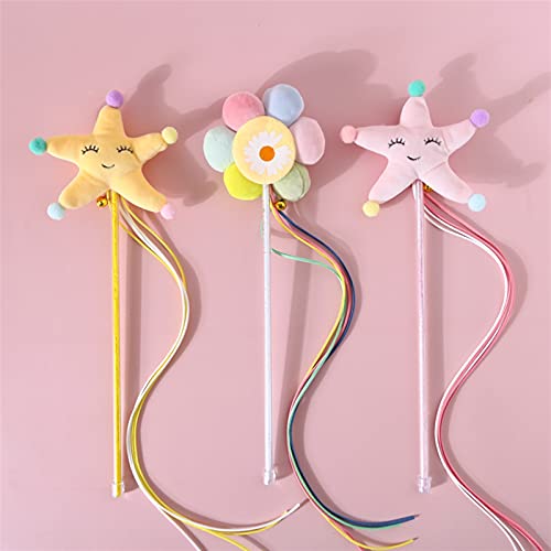 Color Streamer Gato interactivo Gato Varita con toys de campana Gatito gato gato mascota juguete divertido gato juguete de juguete rodillo de la caña de la pesca Teaser para los gatos ( Color : 6 )
