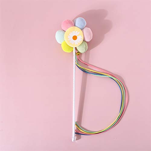 Color Streamer Gato interactivo Gato Varita con toys de campana Gatito gato gato mascota juguete divertido gato juguete de juguete rodillo de la caña de la pesca Teaser para los gatos ( Color : 6 )
