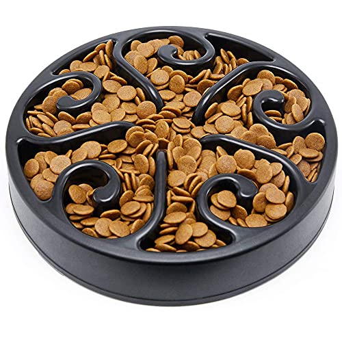 Comedero de Plástico para Perros, Comedero para Que Perros, Comedero Antivoracidad, Lento Cuenco de Perro Alimentación, para Perros, se Adaptan a Perros y Gatos pequeños, Medianos