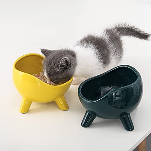 Comedero Gato y Perro Alimentadorde cerámicadel gato del perrocon el soporteCriadoAlimentos yagua de la tazapara PuppyAnimales PequeñosconejoAlimentadoresProductos for Mascotas Recipiente Comida para