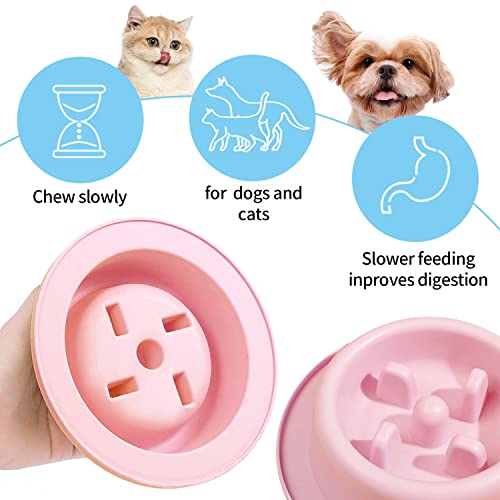 Comedero Lento para Perros y Gatos,Tazón de alimentación Lenta Comedero de Perros para ralentizar la Comida,Adecuado para Mascotas Pequeñas,Respetuoso con el Medio Ambiente,Duradero,No Tóxico