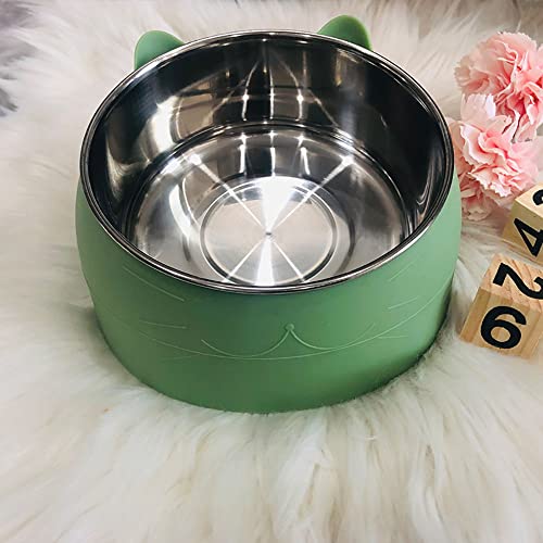 Comedero para Gatos, Ceramica Comedero Elevado Perro, Inclinado Comedero Gato, Cuenco de Comida para Gatos, Comedero Inclinado y Comedero, Antideslizante Cuencos de Comida para Gatos