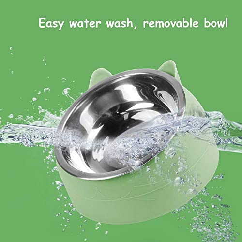 Comedero para Gatos, Ceramica Comedero Elevado Perro, Inclinado Comedero Gato, Cuenco de Comida para Gatos, Comedero Inclinado y Comedero, Antideslizante Cuencos de Comida para Gatos