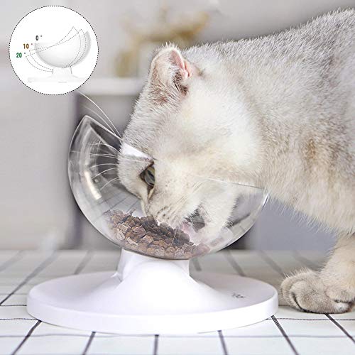 Comedero para gatos y perros con plataforma inclinada de 15 °