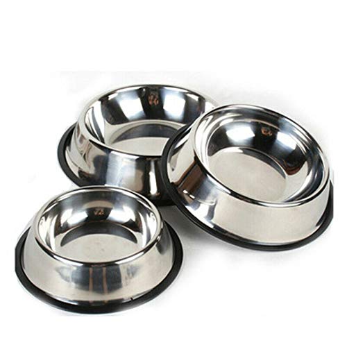 Comedero Perro Cuencos para perros Cuencos de acero inoxidable Huella de viaje Alimentador de alimentación Cuenco de agua para mascotas Perro Gatos Perrito al aire libre Comedero Gato (Size : 18CM)