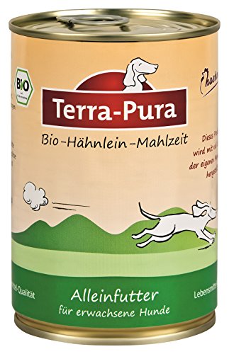 Comida ecológica para pollo para perros, 400 g, 12 unidades