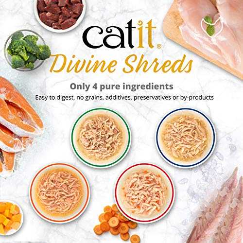 Comida húmeda para Gatos Catit Catit Divine Shreds,Pollo/HÝgado & BR¾coli,75g Pou