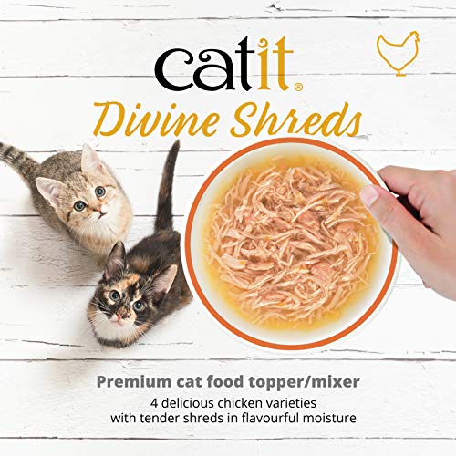 Comida húmeda para Gatos Catit Catit Divine Shreds,Pollo/HÝgado & BR¾coli,75g Pou