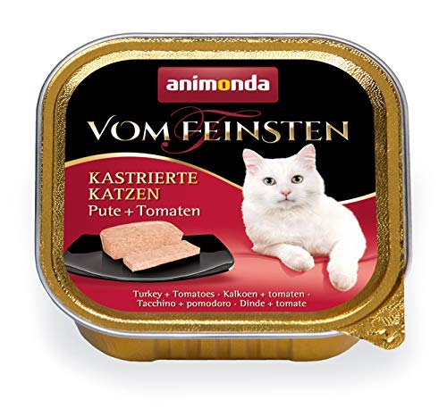 Comida para gatos animonda Vom Feinsten Adult, comida húmeda para gatos adultos, pack mixto con deliciosa variedad de carnes, 32 x 100 g