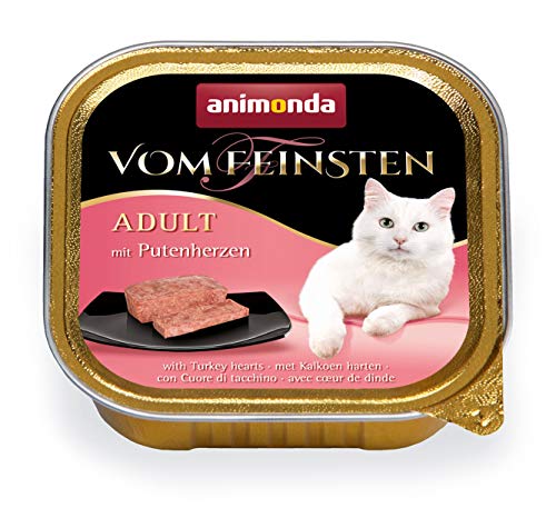 Comida para gatos animonda Vom Feinsten Adult, comida húmeda para gatos adultos, pack mixto con deliciosa variedad de carnes, 32 x 100 g