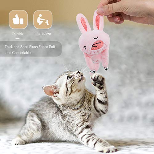 Comius Sharp Juguetes Felpa Catnip, 3PCS Interactivos Juguetes con Campanas para Gatos, Interactiva Mascota Dientes Molienda Catnip Chew Toys para Gato/Gatito/Gatito