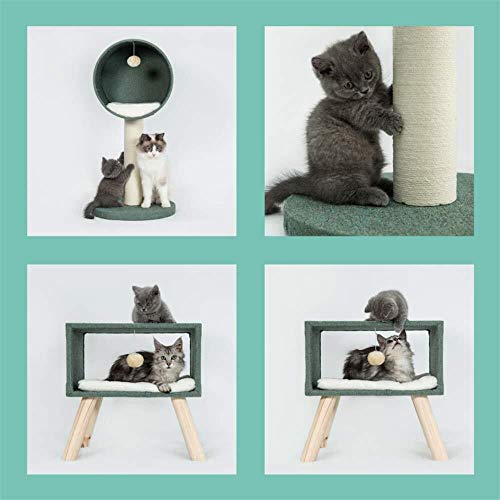 Cómodo Minimalista elegante, camada for gatos for mascotas, linda cama for mascotas, estructura de gato, árbol de gato de madera maciza de lujo, columna for rascar el gato, poste for rascar el gato su