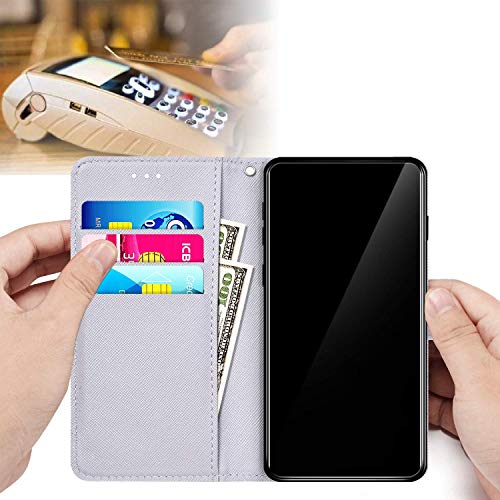 Compatible con Huawei Nova 7 SE funda de teléfono móvil, funda de piel con estampado multicolor, funda con cierre magnético, tarjetero, resistente a los arañazos, diseño de huellas de los pies